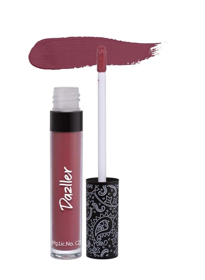 Dazller Quick-Dry Matte Liquid Lipstick, Long-Lasting All Day Formula,  QDLC026, Non-Transfer, Smudge-Free